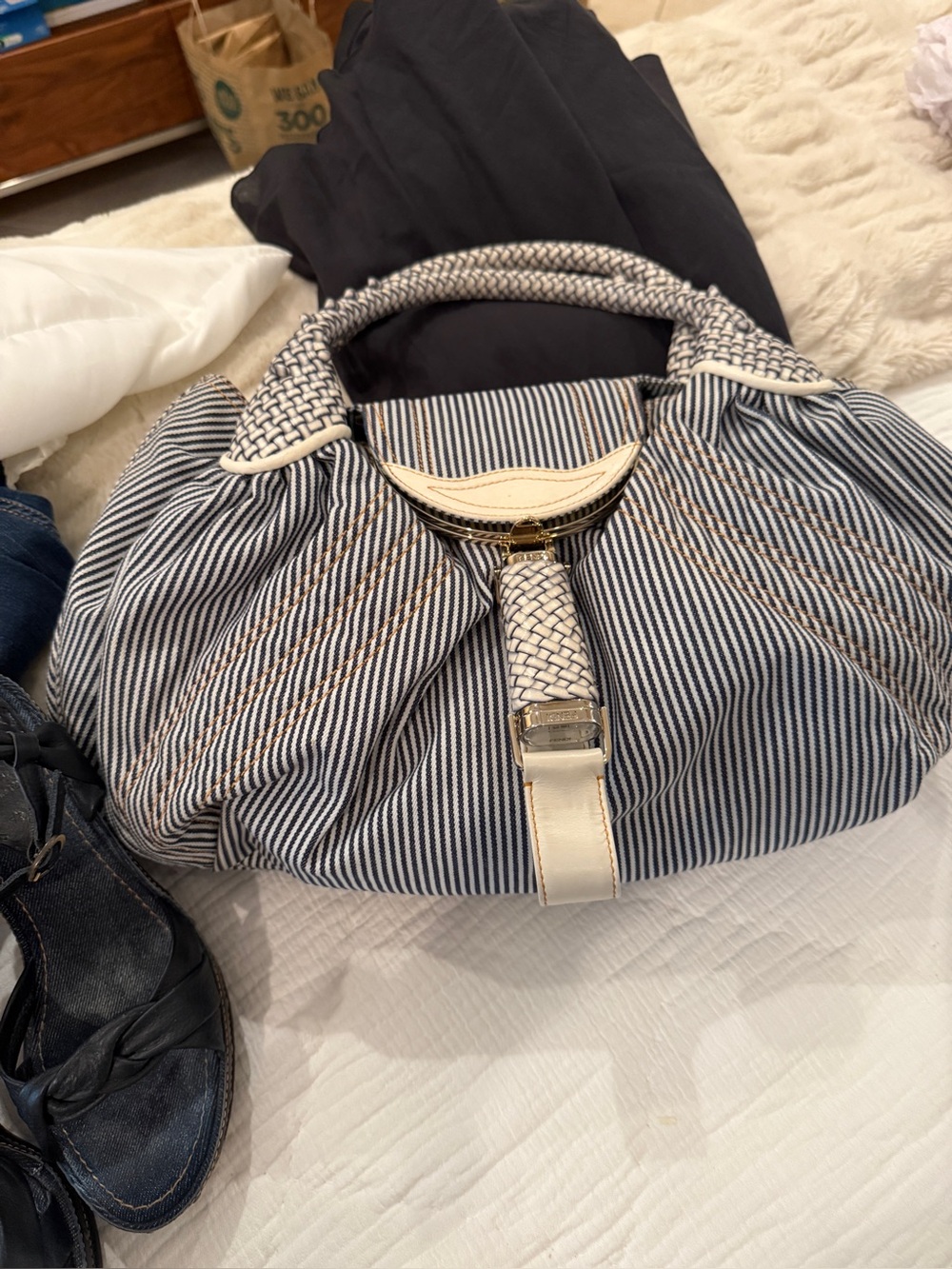 Fendi Spy Denim Handbag